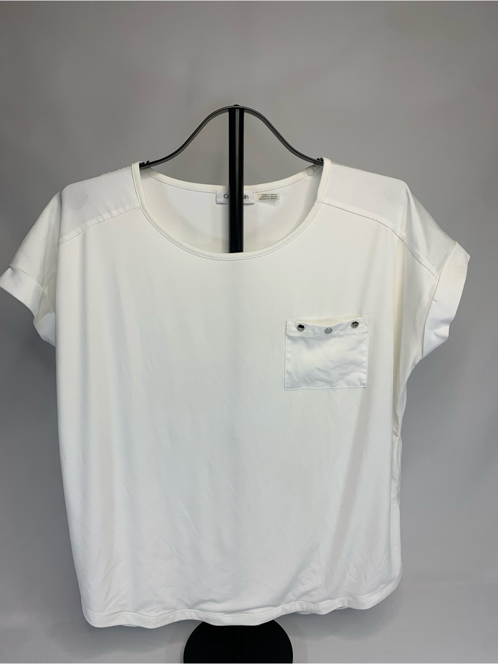 Calvin Klein White Short Sleeve Pocket Tee